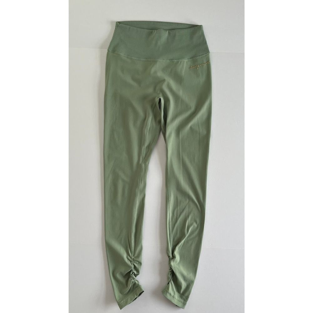 Gymshark X Whitney Simmons Sage Green Ruched Athletic Leggings Women Size Small
